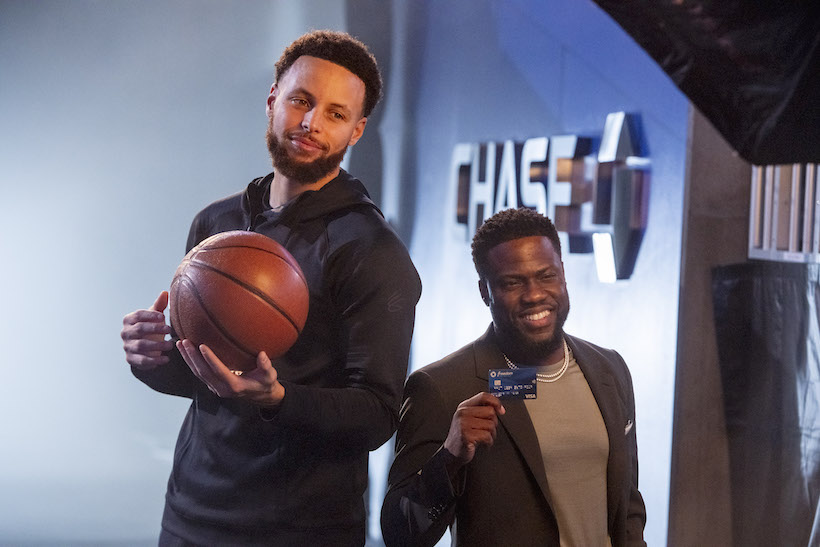 Kevin Hart and Steph Curry in Chase cash back card ad