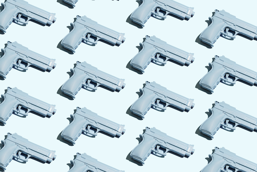 CGI render of handguns