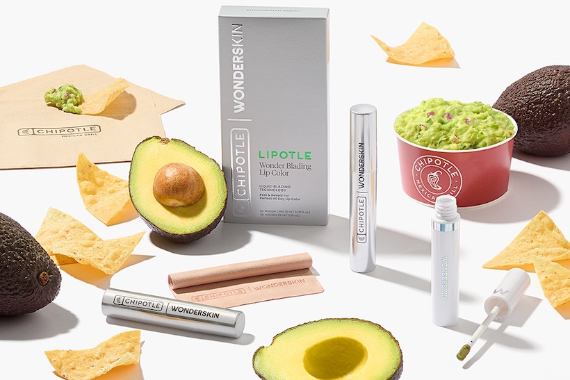 Chipotle Wonderskin products surrounded by avocados