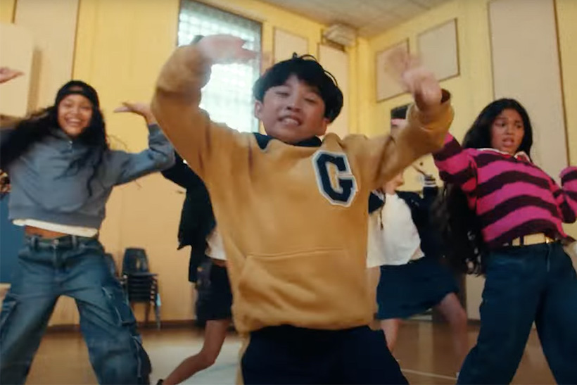 School kids dancing in Gap back-to-school campaign ad