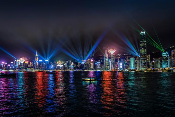 Hong Kong light show