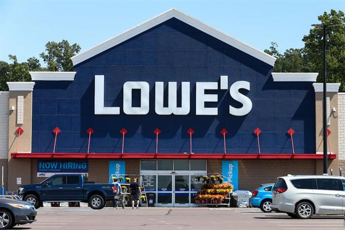 The Lowe's logo is displayed on the front of the store