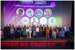 Winners on stage at the MEFA Diversity & Inclusion Awards 2023