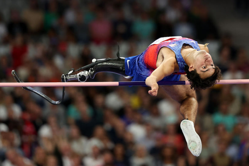 Ezra French competes during the Men's High Jump