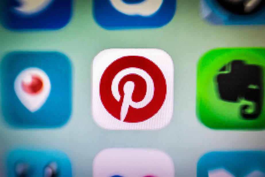 The red Pinterest logo