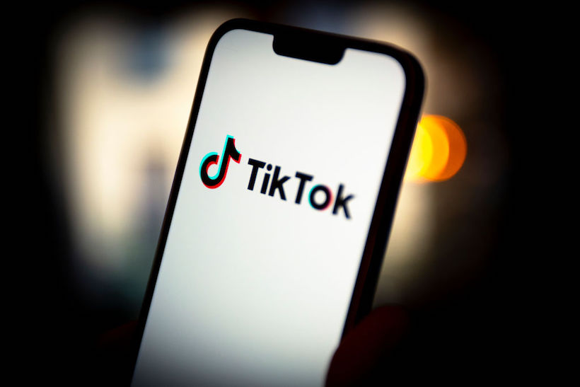 Smart phone displaying TikTok logo