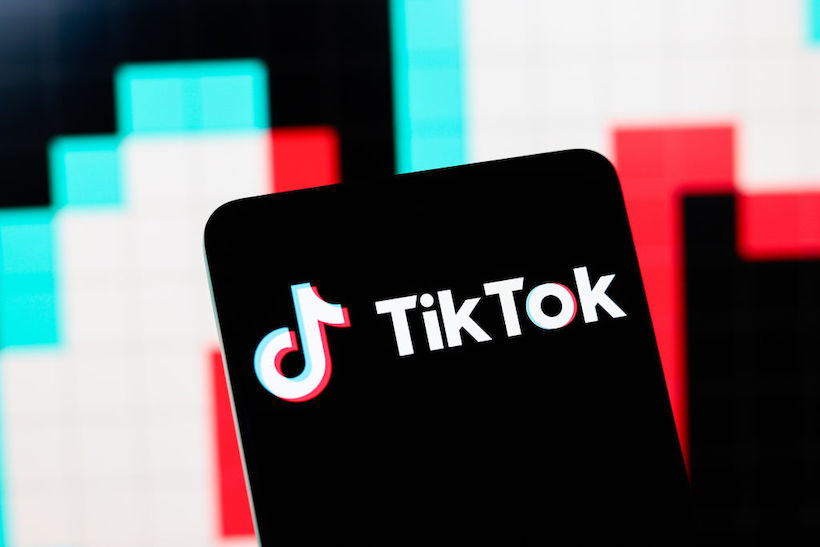 Smart phone displaying TikTok logo