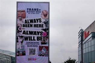 Trans+ History Week: OOH campaign at Westfield Stratford