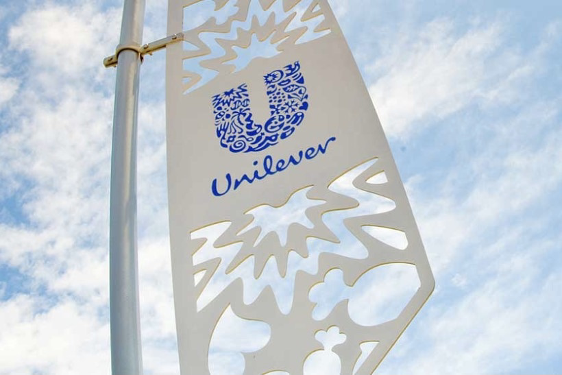 Flag with the Unilever logo